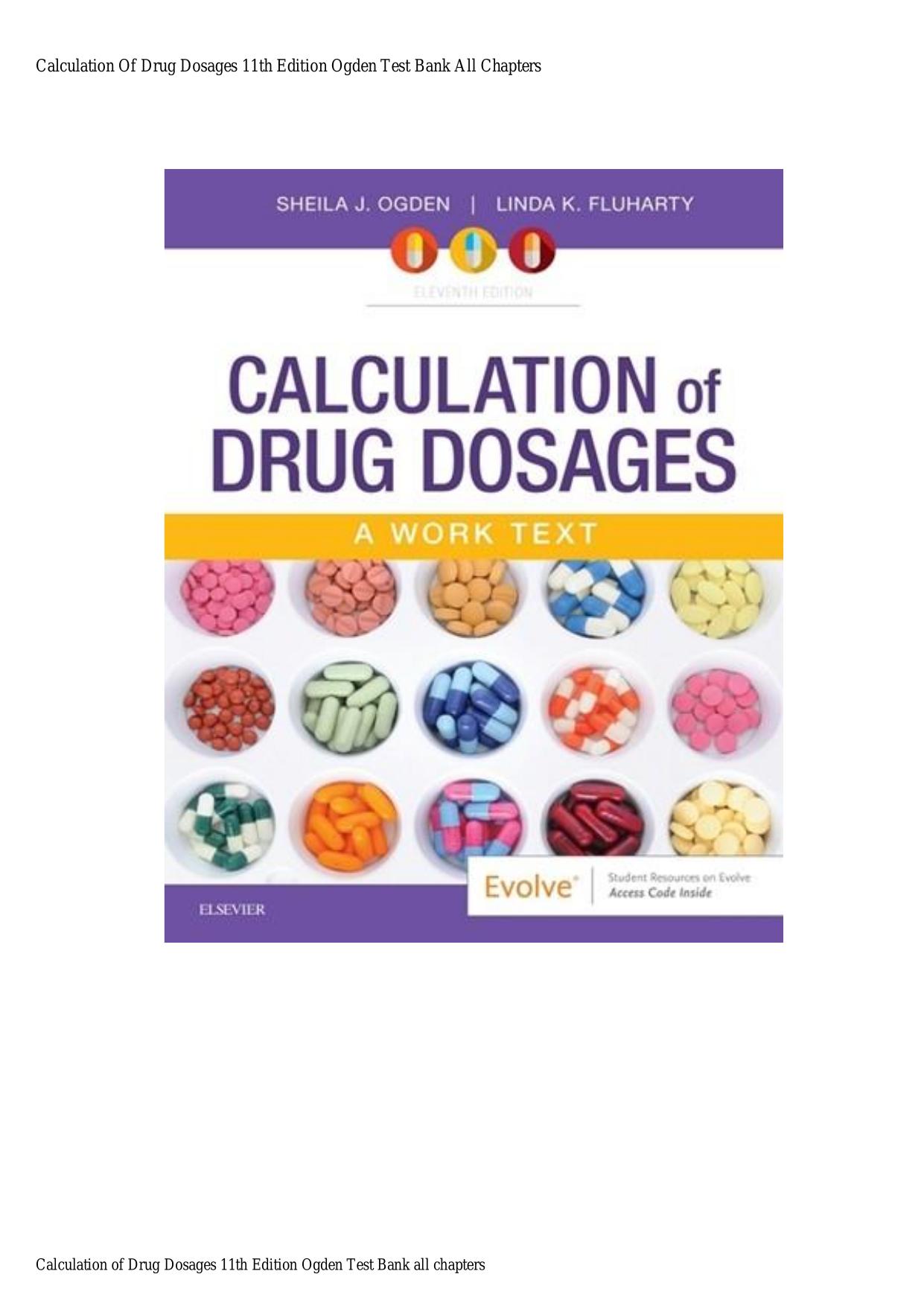 Test Bank For Calculation of Drug Dosages 12th Edition PDF Download ISBN-10. 0323826229 ; ISBN-13. 978-0323826228