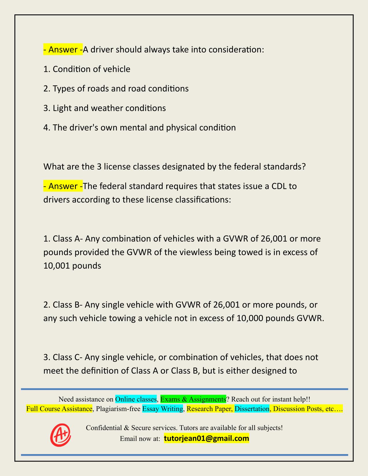 FACTS FOR DRIVERS ACTUAL 2025/2026 WITH CORRECT ANSWERS