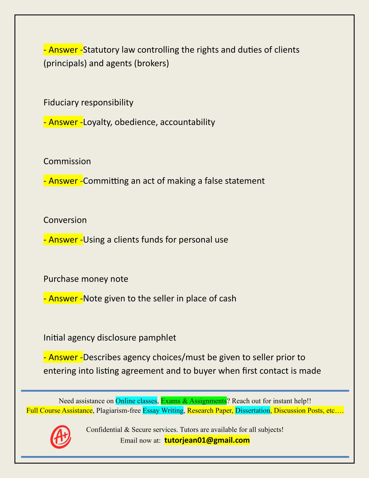 OREGON REAL ESTATE EXAM ACTUAL 2025/2026 QUESTIONS AND 100% CORRECT ANSWERS