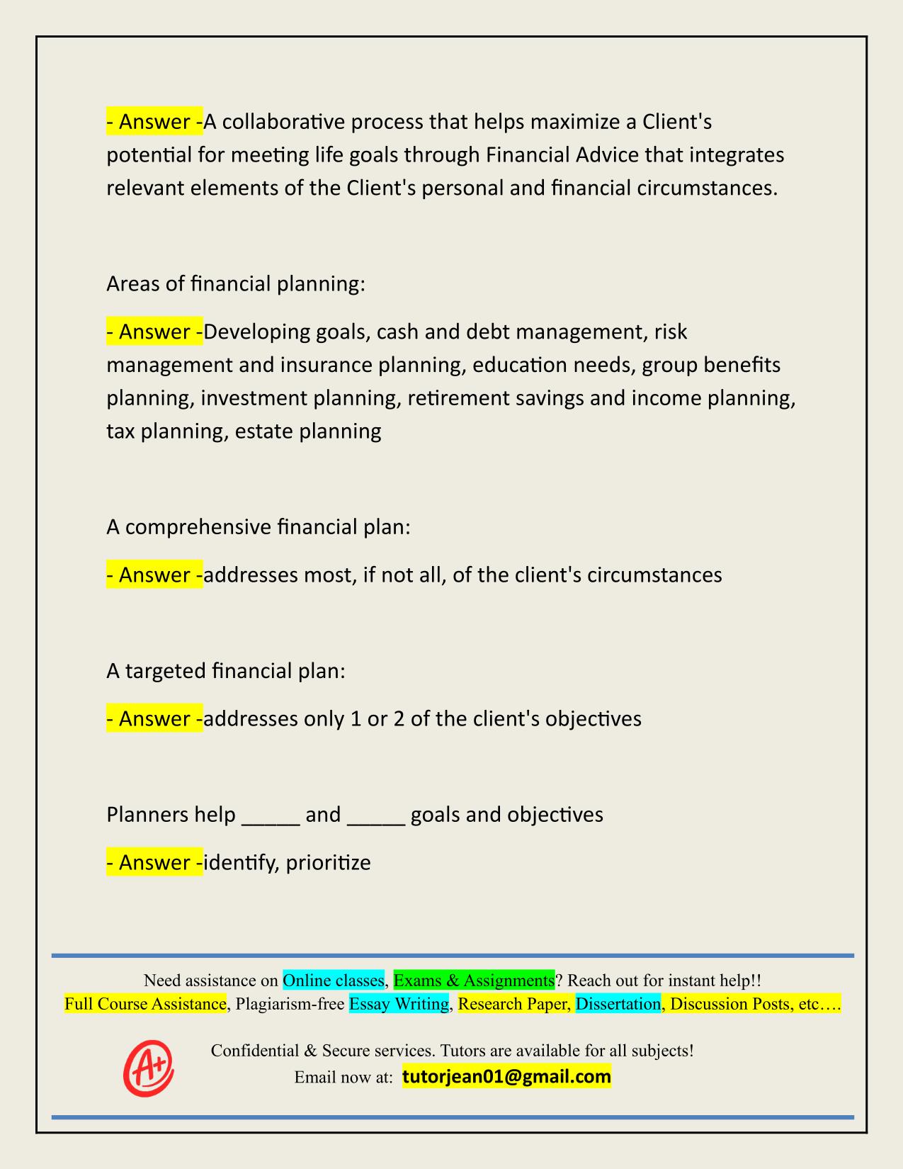 FPQP EXAM REVIEW ACTUAL 2025/2026 Q&A 100% PASS
