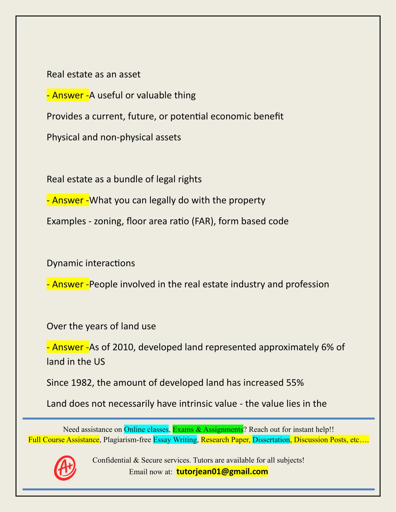 REAL ESTATE 306 MIDTERM 1 ACTUAL 2025/2026 QUESTIONS AND 100% CORRECT ANSWERS