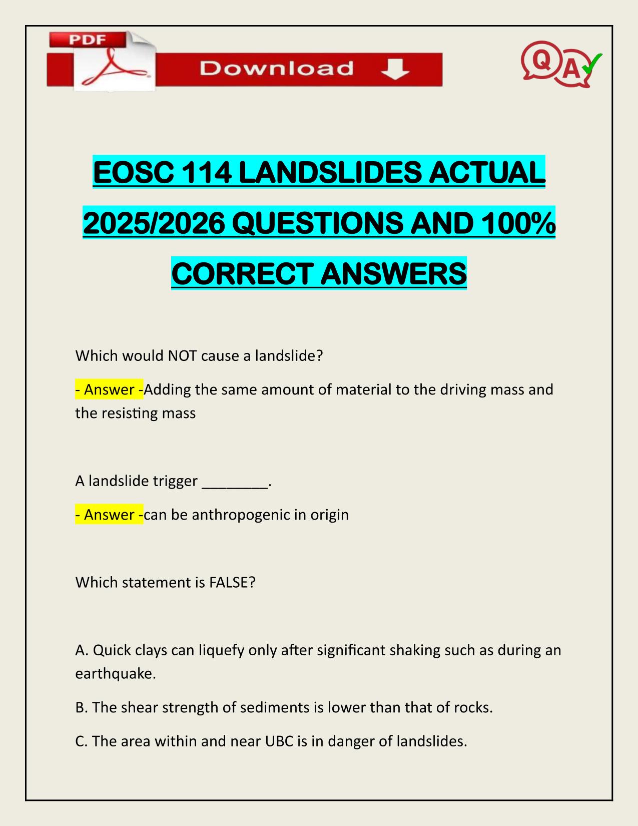 EOSC 114 LANDSLIDES ACTUAL 2025/2026