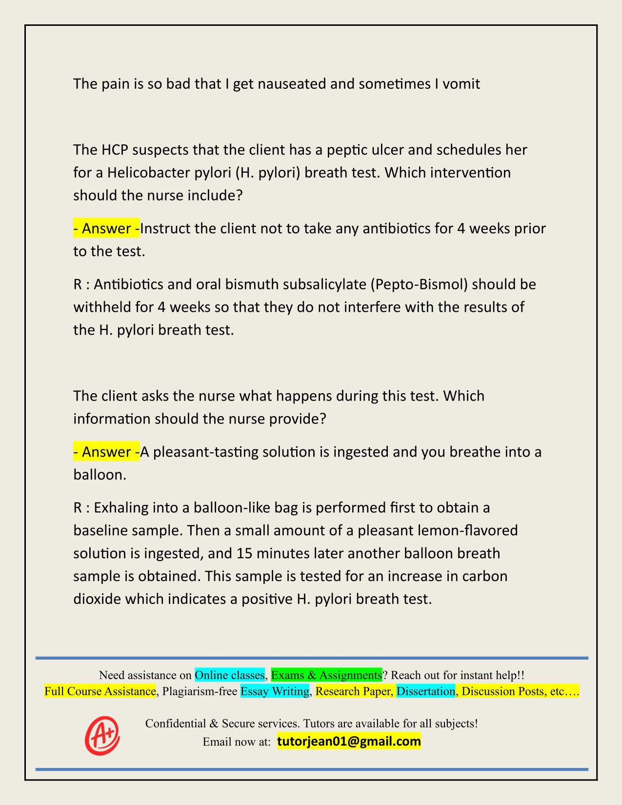 HESI CASE STUDY : PEPTIC ULCER DISEASE ACTUAL 2025/2026 CORRECTLY ANSWERED